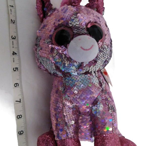 Ty Flippables Unicorn Pink Stuffed Animal Sequins Sparkle Birthday April… - Picture 6 of 7